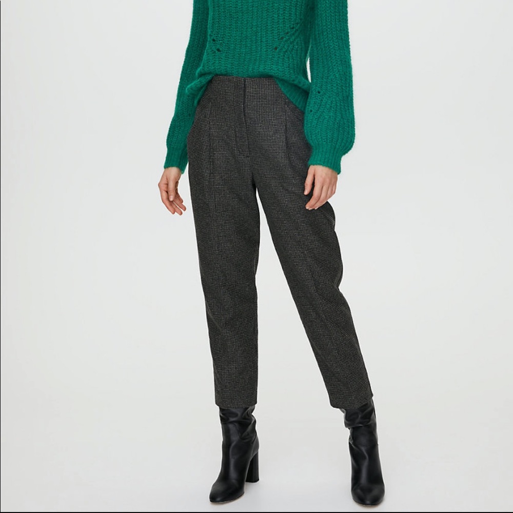 ARITZIA Wilfred wool cropped trousers